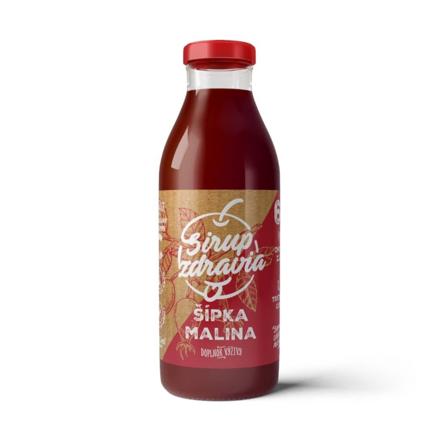 EkoMedica Sirup zdravia Šípka + Malina sirup 300 ml - Prírodné sirupy - 1