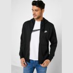 Mikina NIKE M NSW Club Hoodie FZ FT Black