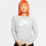 Mikina NIKE W NSW ESSNTL CREW FLC HBR Grey
