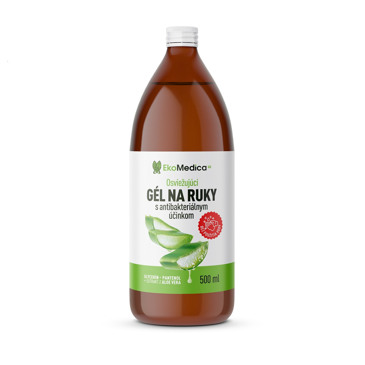 EkoMedica Gél na ruky s antibakteriálnym účinkom 500 ml - Ničí 99, 9% vírusov a baktérií - Antibakteriálne gély - 1