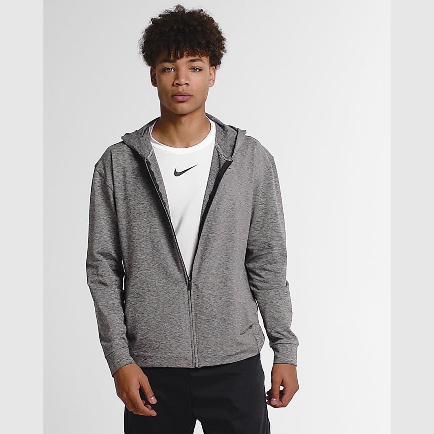 Mikina NIKE Dri-Fit Dry FZ Black/Heather - Mikiny s kapucňou - 2