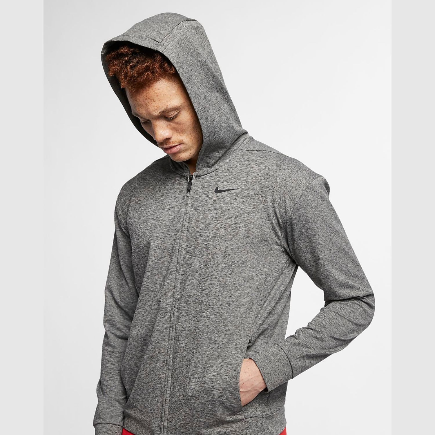 Mikina NIKE Dri-Fit Dry FZ Black/Heather - Mikiny s kapucňou - 1