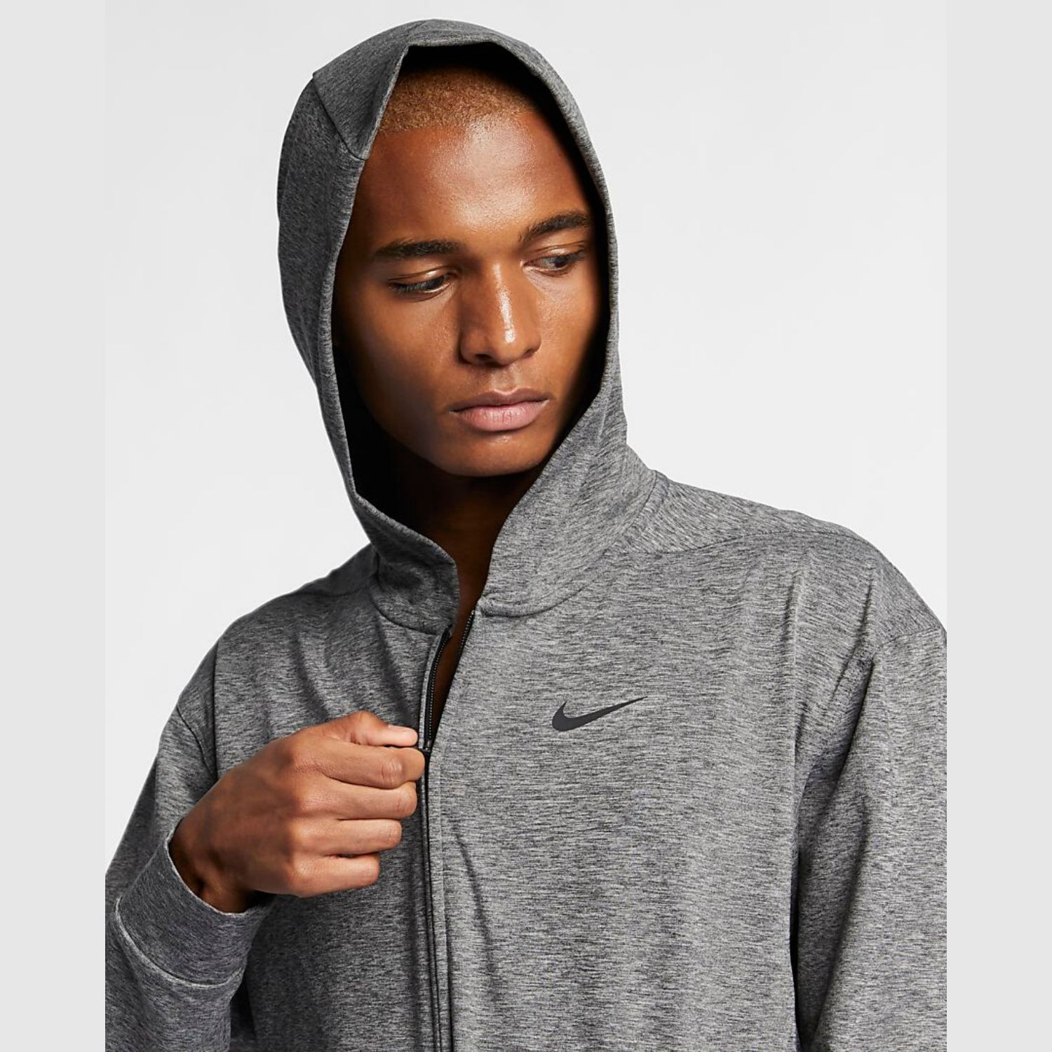 Mikina NIKE Dri-Fit Dry FZ Black/Heather - Mikiny s kapucňou - 3