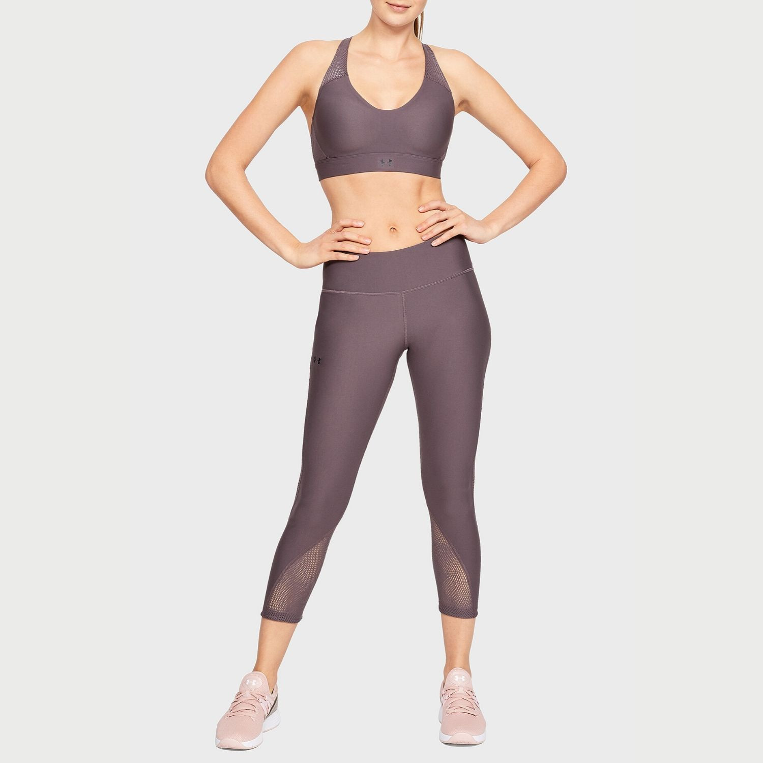 Legíny UNDER ARMOUR Vanish Mesh Crop Gray - Legíny - 3