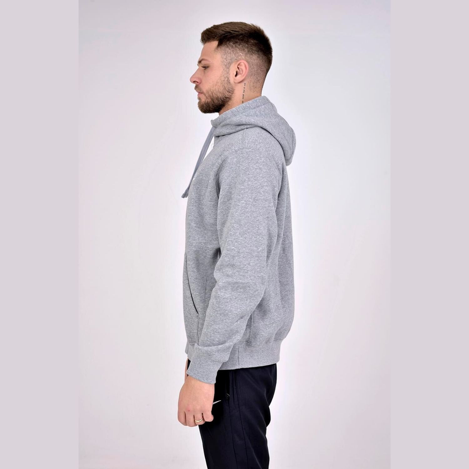 Mikina NIKE M NSW Club Hoodie FZ BB Grey - Mikiny s kapucňou - 3