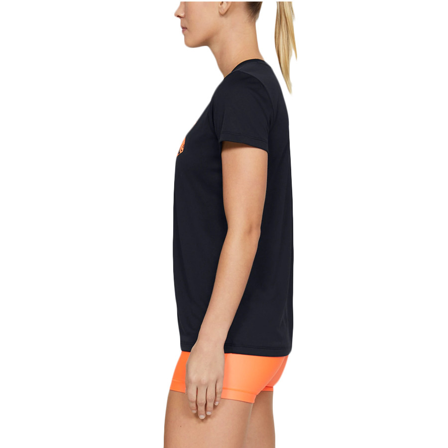 Dámske tričko UNDER ARMOUR Tech SSC Graphic Black/Peach Plasma - Dámske oblečenie - 3