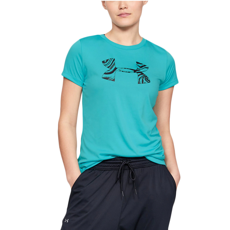 Dámske tričko UNDER ARMOUR Tech SSC Graphic Breathtaking Blue/Black - Dámske oblečenie - 1