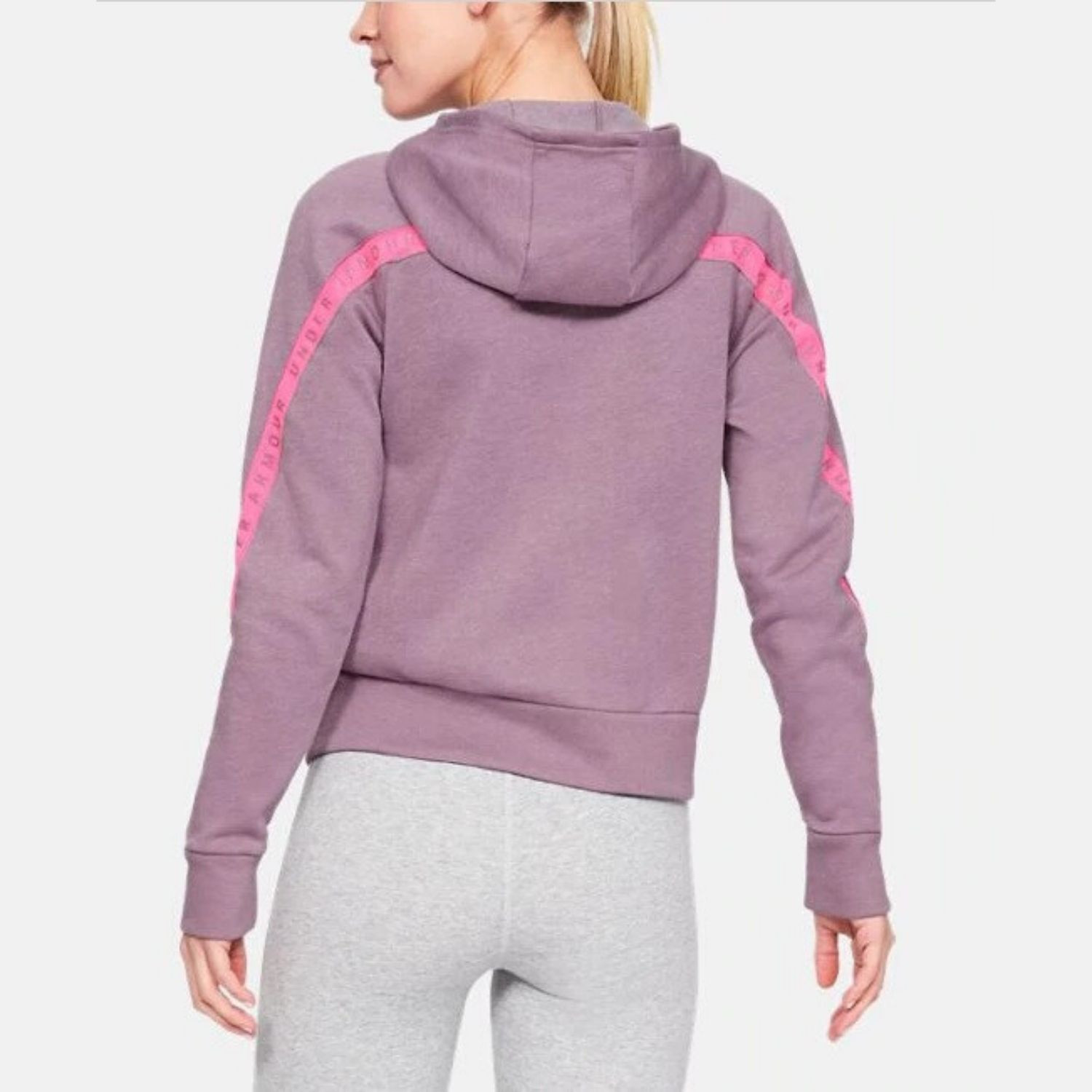 Dámska mikina UNDER ARMOUR Taped Fleece FZ Purple - Mikiny s kapucňou - 2