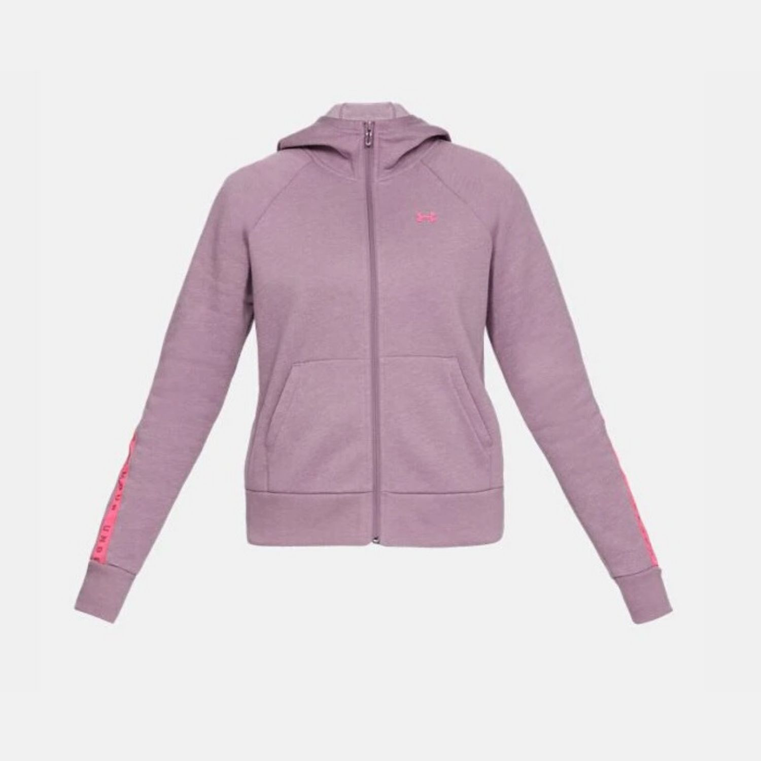 Dámska mikina UNDER ARMOUR Taped Fleece FZ Purple - Mikiny s kapucňou - 4