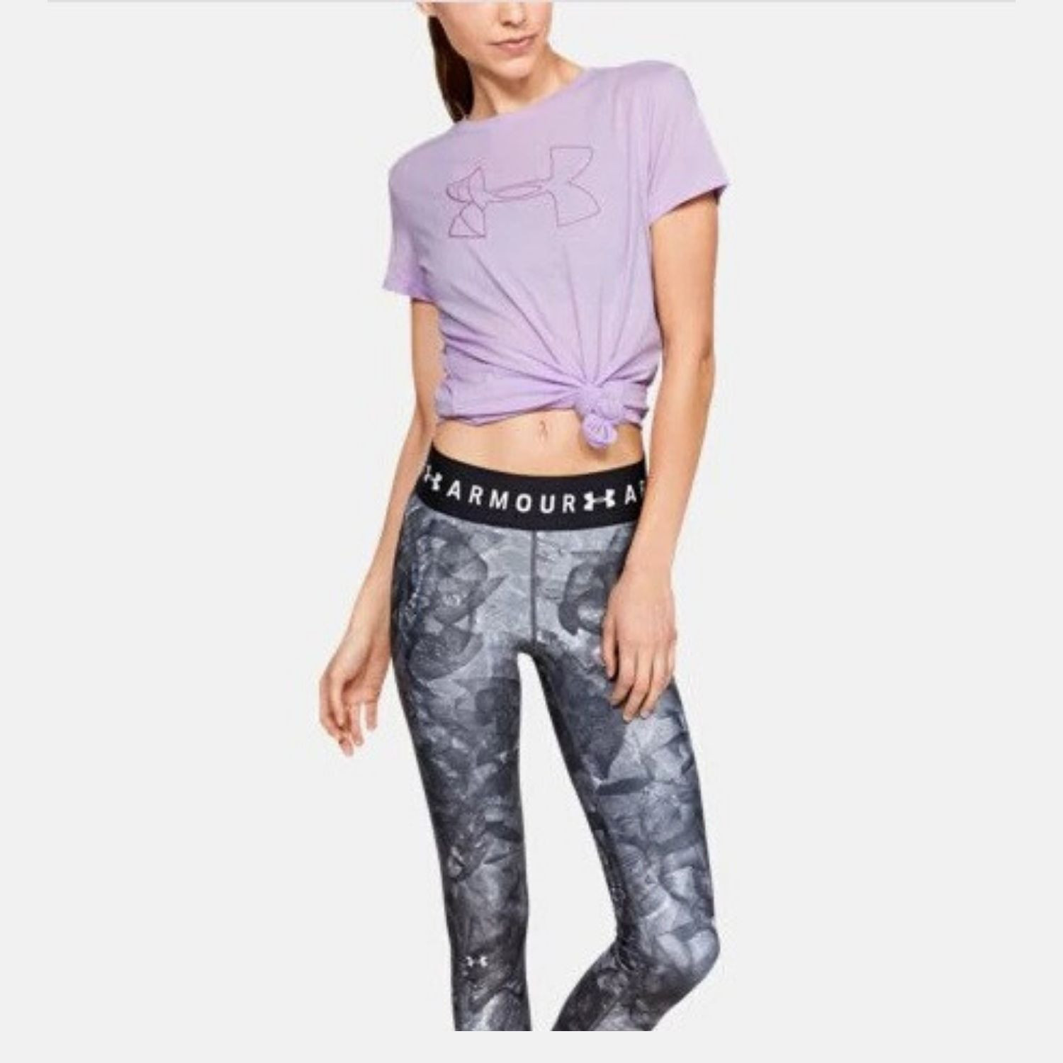 Dámske tričko UNDER ARMOUR Graphic Big Logo Classic Crew Purple - Dámske oblečenie - 3