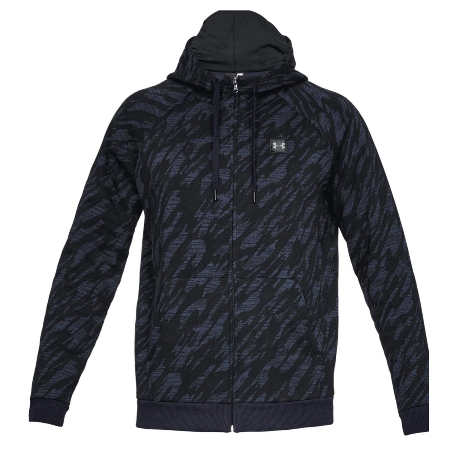 Mikina UNDER ARMOUR Rival Fleece Camo Full Zip Black - Mikiny s kapucňou - 3