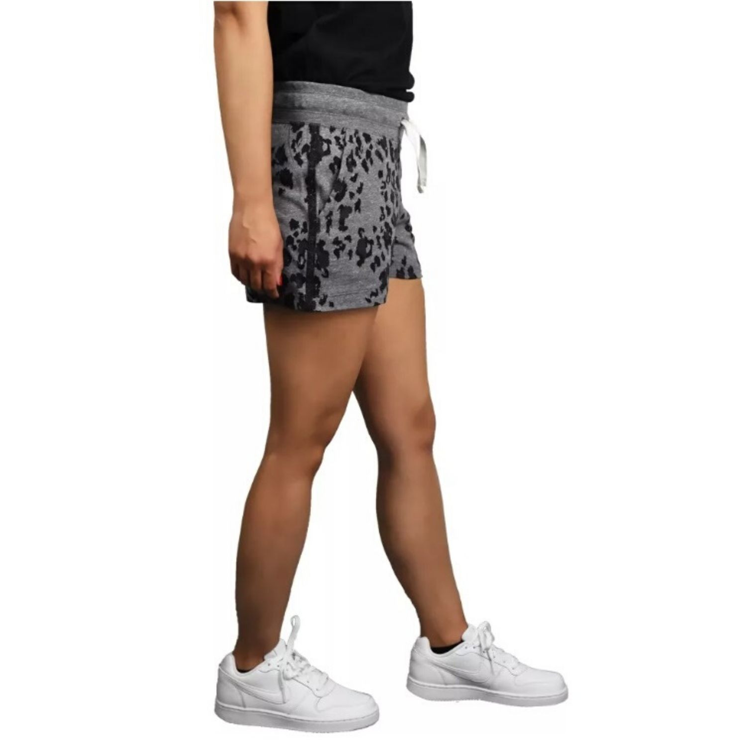 Šortky NIKE Gym Vntg Leopard Black/Sail - Dámske oblečenie - 3