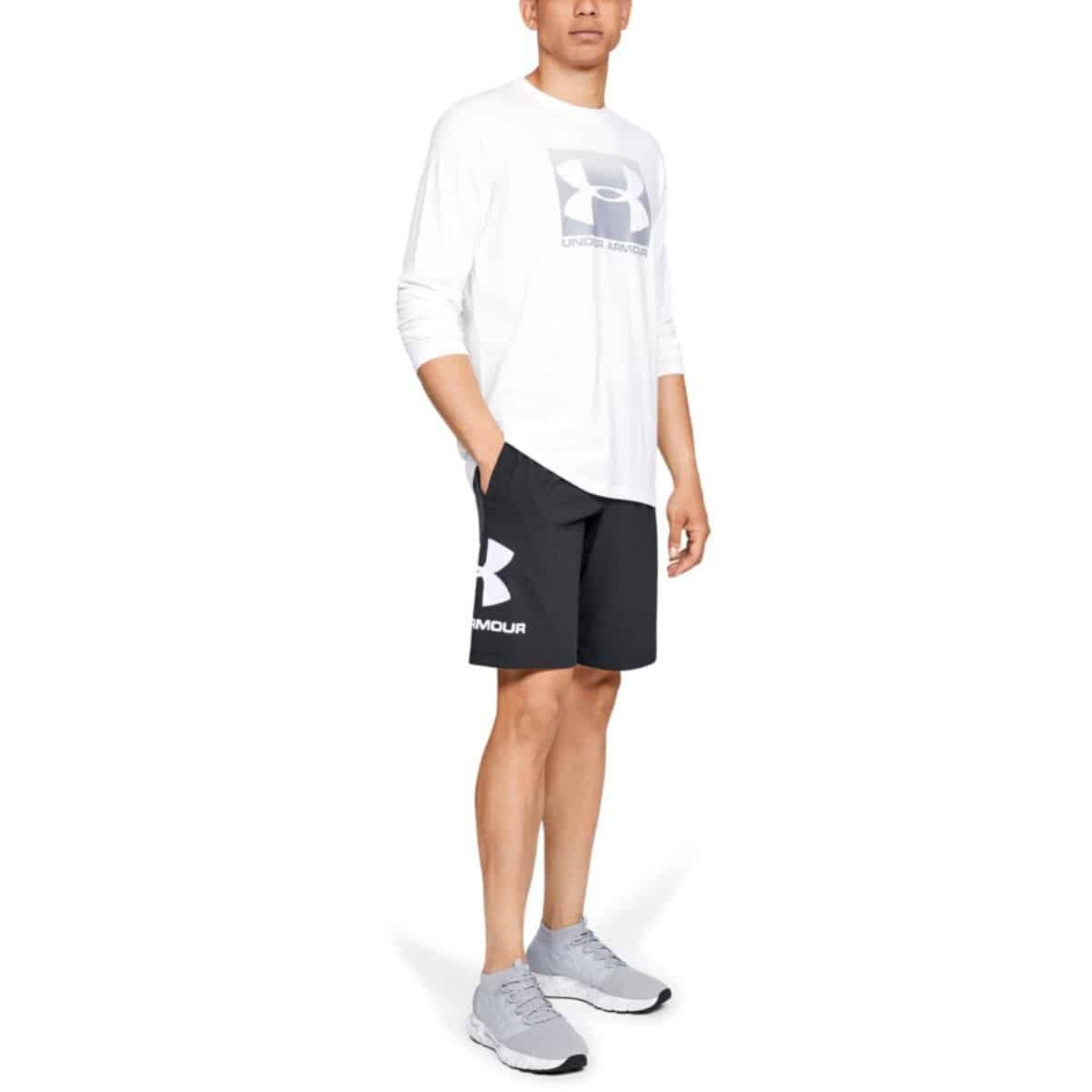 Šortky UNDER ARMOUR Sportstyle Graphic Short Black/White - Kraťasy & Šortky - 3