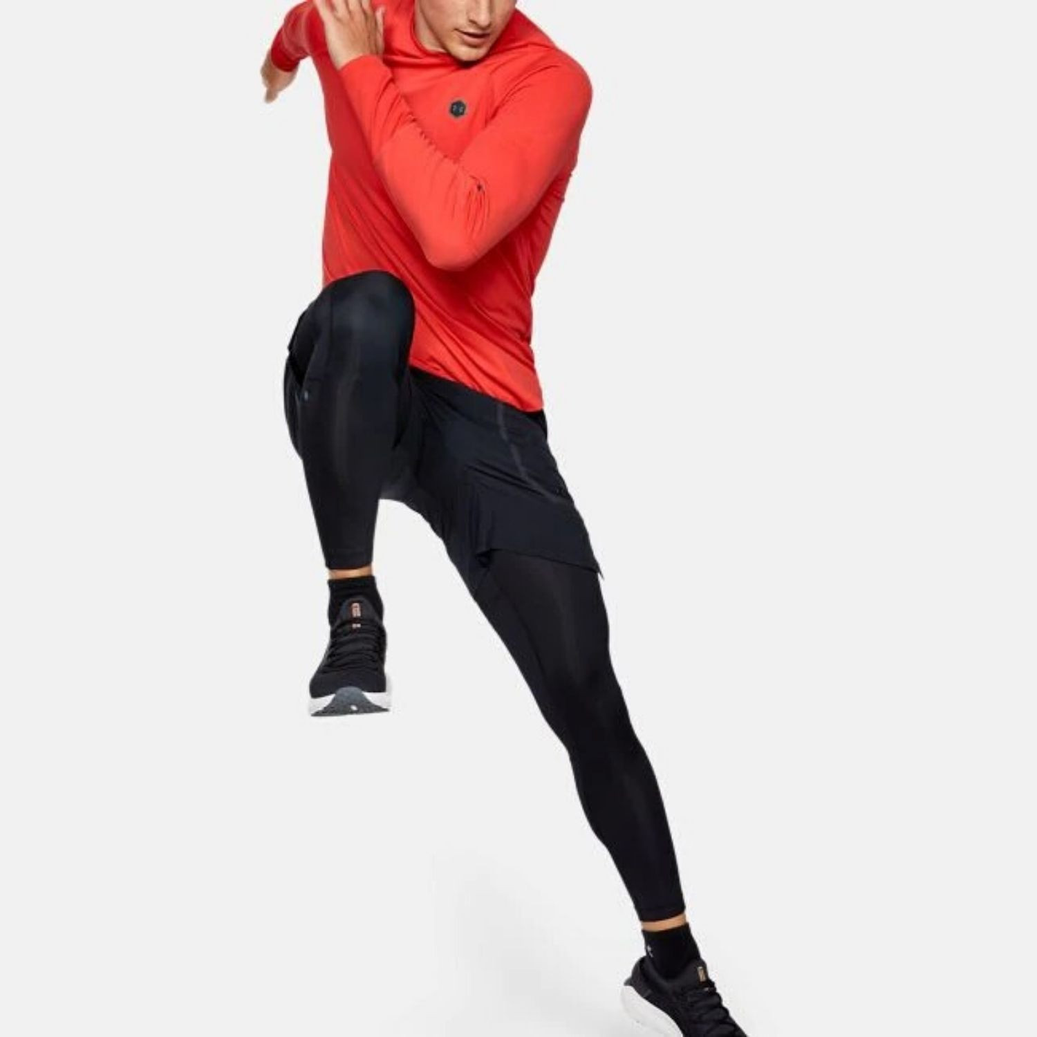 Tričko UNDER ARMOUR ColdGear Rush Compression SS Orange - OBLEČENIE - 3