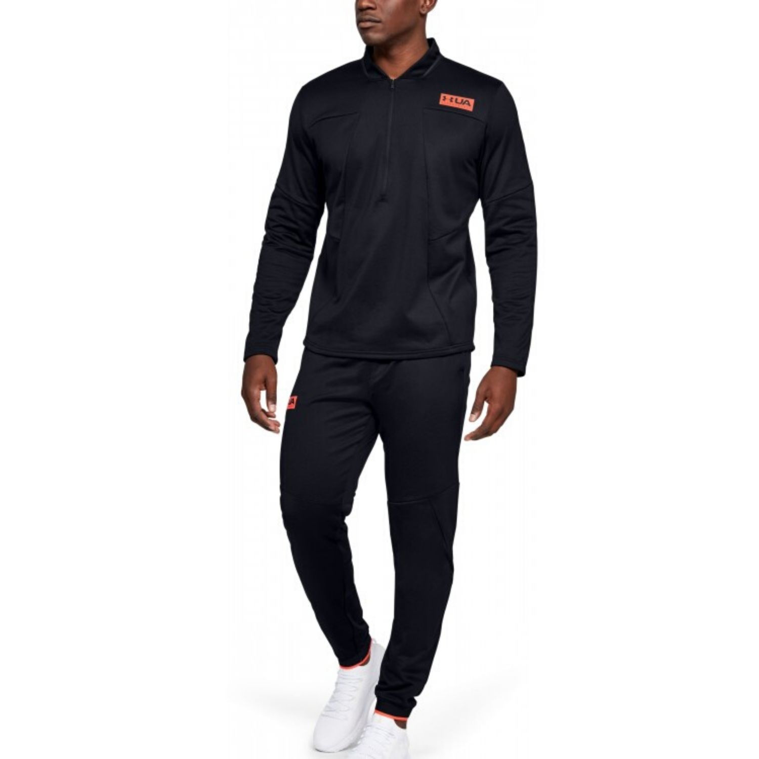 Mikina UNDER ARMOUR Gametime Fleece 1/2 Zip Black/Red - Mikiny bez kapucne - 3