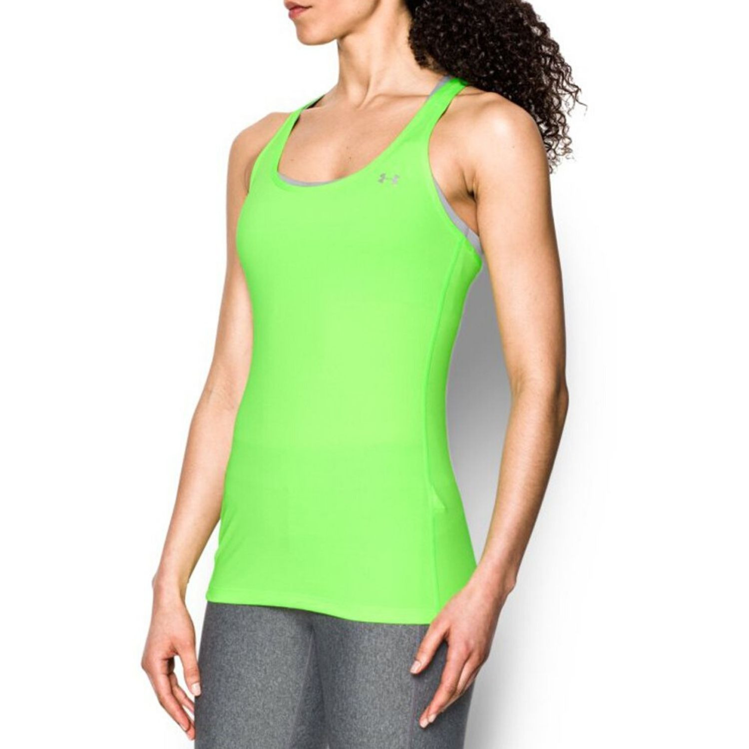 Tielko UNDER ARMOUR HeatGear Armour Racer Tank Neon Green - Dámske oblečenie - 2