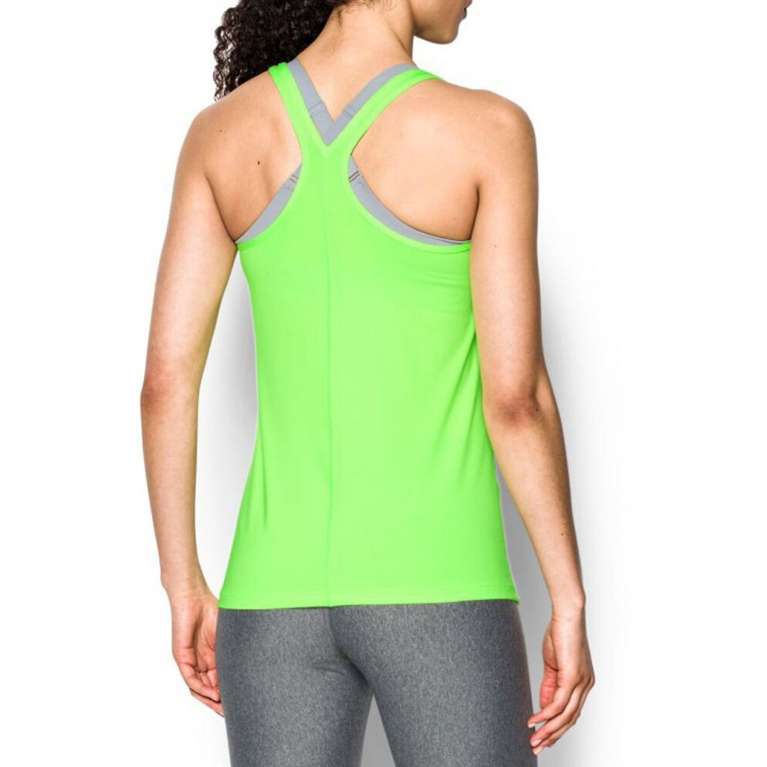 Tielko UNDER ARMOUR HeatGear Armour Racer Tank Neon Green - Dámske oblečenie - 3