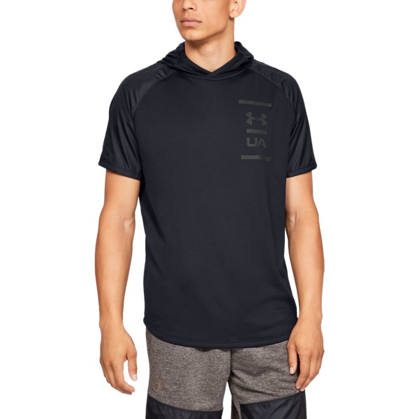 Tričko UNDER ARMOUR MK1 Terry SS Hood Black - OBLEČENIE - 1
