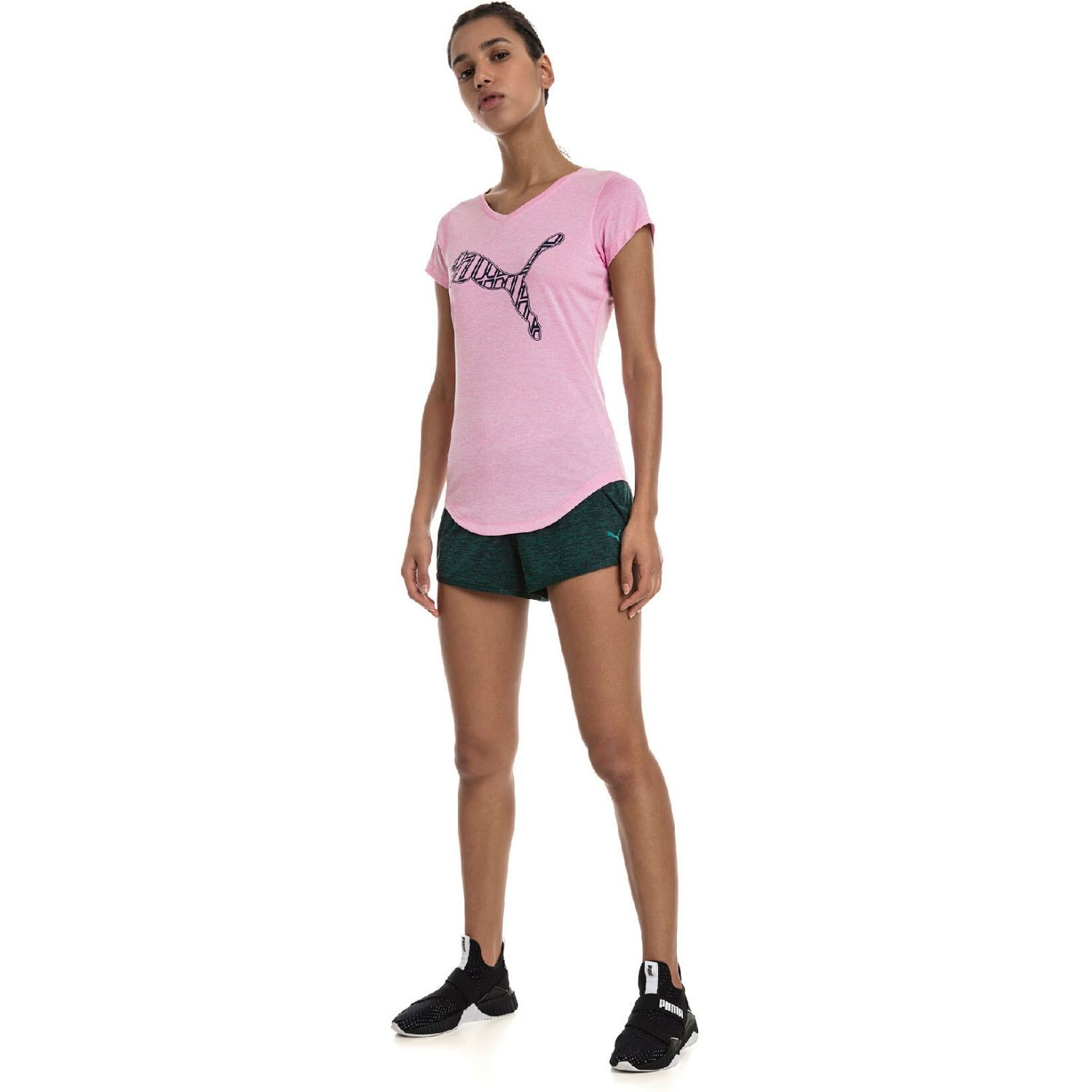 Tričko PUMA Heather Cat Pale Pink Heather - Dámske oblečenie - 3