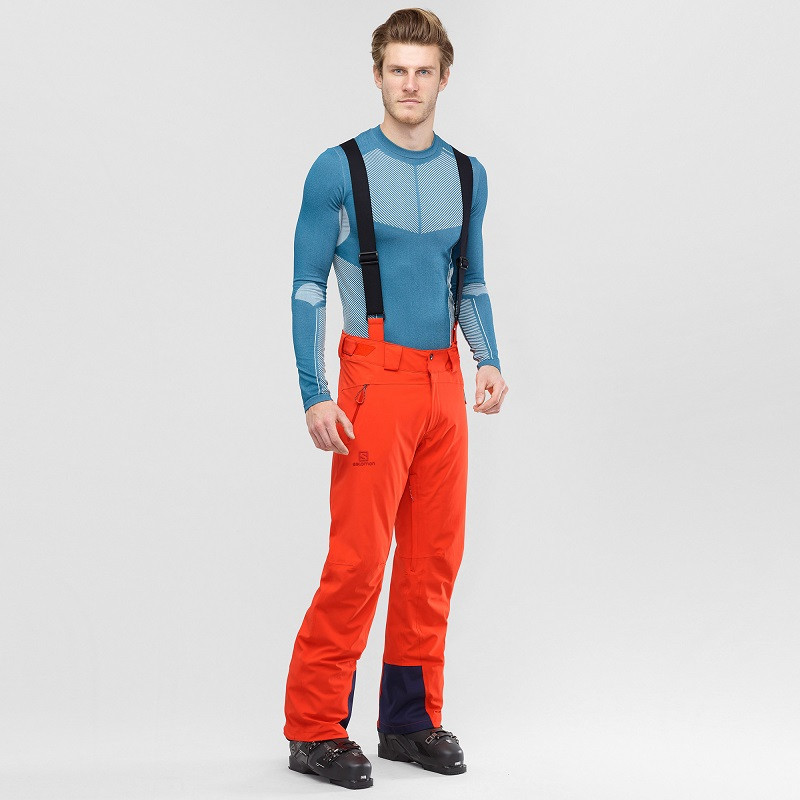 Lyžiarske nohavice SALOMON Iceglory Pant M Cherry Tomato - Lyžiarske nohavice - 1