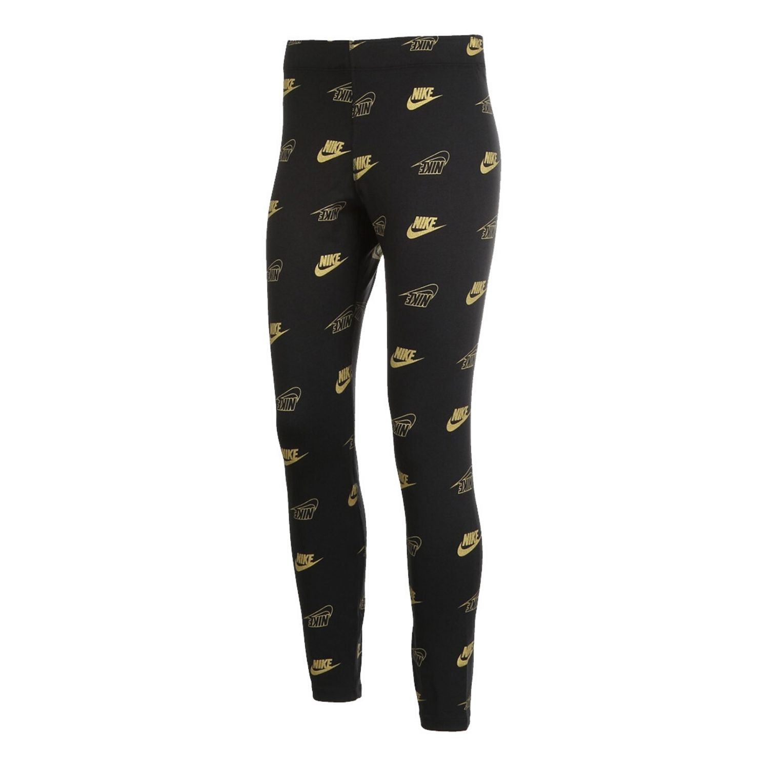 Legíny NIKE Tight AOP Shine BFF Black/Gold - Legíny - 3