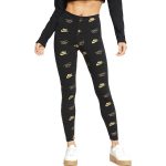 Legíny NIKE Tight AOP Shine BFF Black/Gold