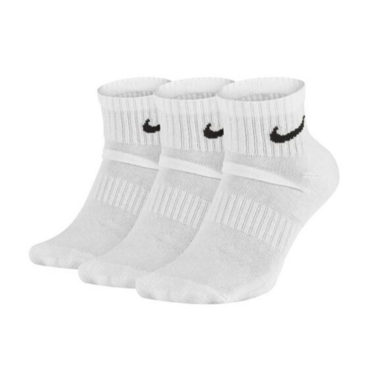 Ponožky NIKE U NK Everyday Cush Ankle 3-Pair White - Ponožky - stredné - 1
