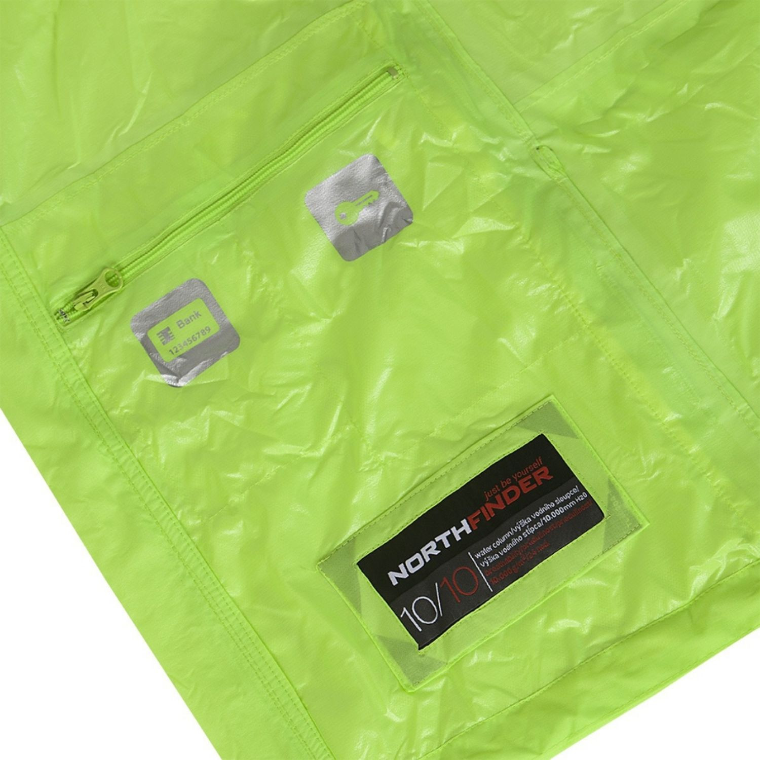 Pánska vodotesná zbaliteľná outdoorová bunda NORTHFINDER Northkit Zelená - Bundy & Vesty - 10
