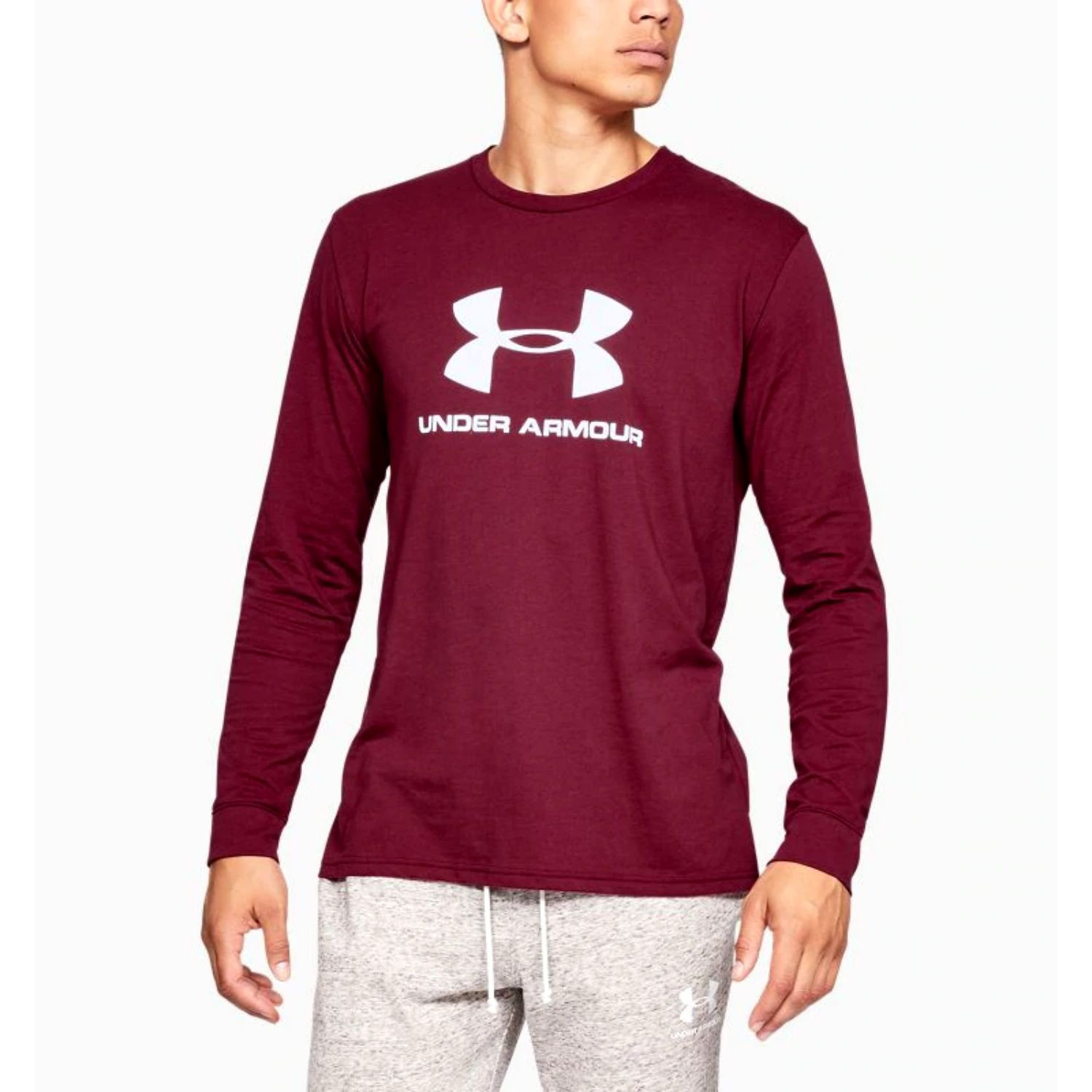 Tričko UNDER ARMOUR Sportstyle Logo LS Red - OBLEČENIE - 1