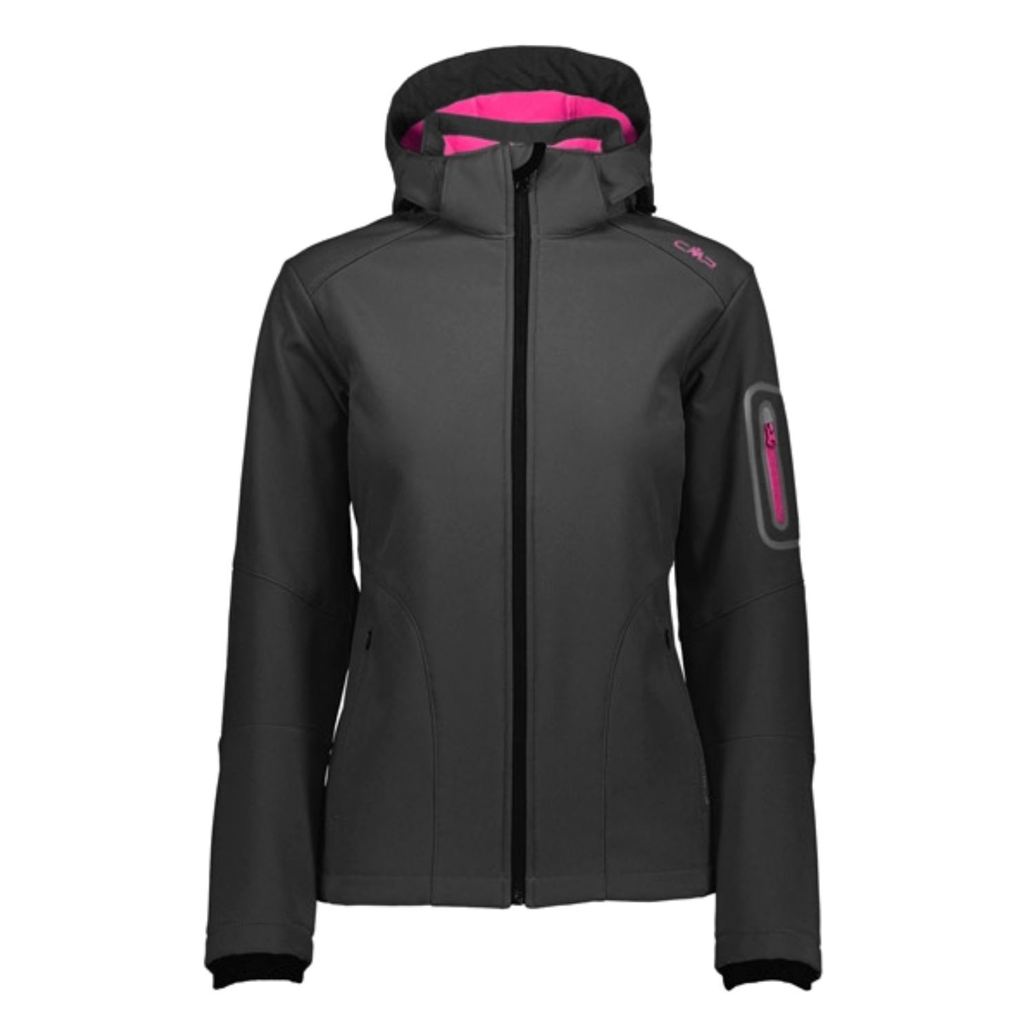 Bunda CAMPAGNOLO Jacket Zip Hood Black/Pink - Bundy & Overaly & Vesty - 3