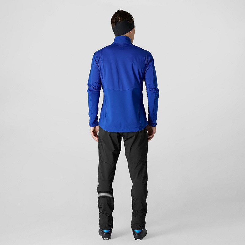 Bunda SALOMON Agile Softshell Jkt M Surf The Web Blue - Bundy na bežky a skialp - 4