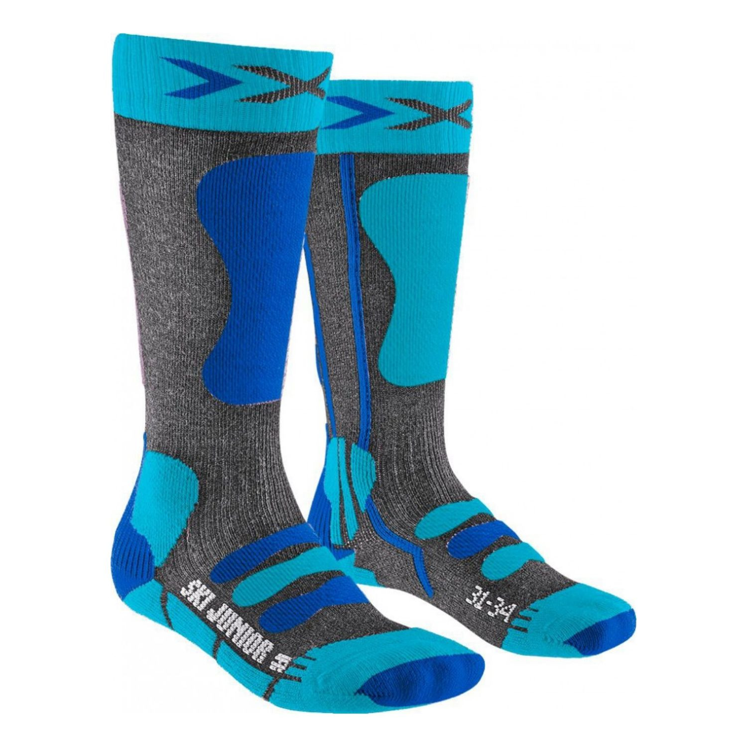 Ponožky X-SOCKS Ski 4.0 Anthracite Electric Blue - Ponožky - 1