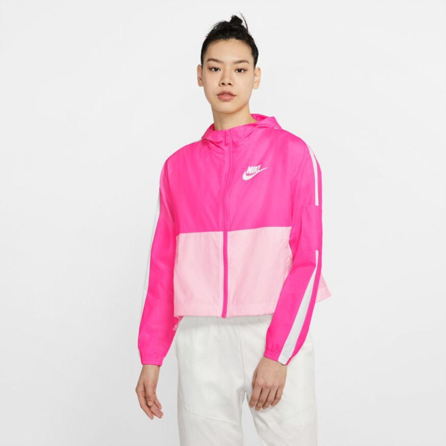 Bunda NIKE Sportswear Woven Pink / White - Bundy & Overaly & Vesty - 1