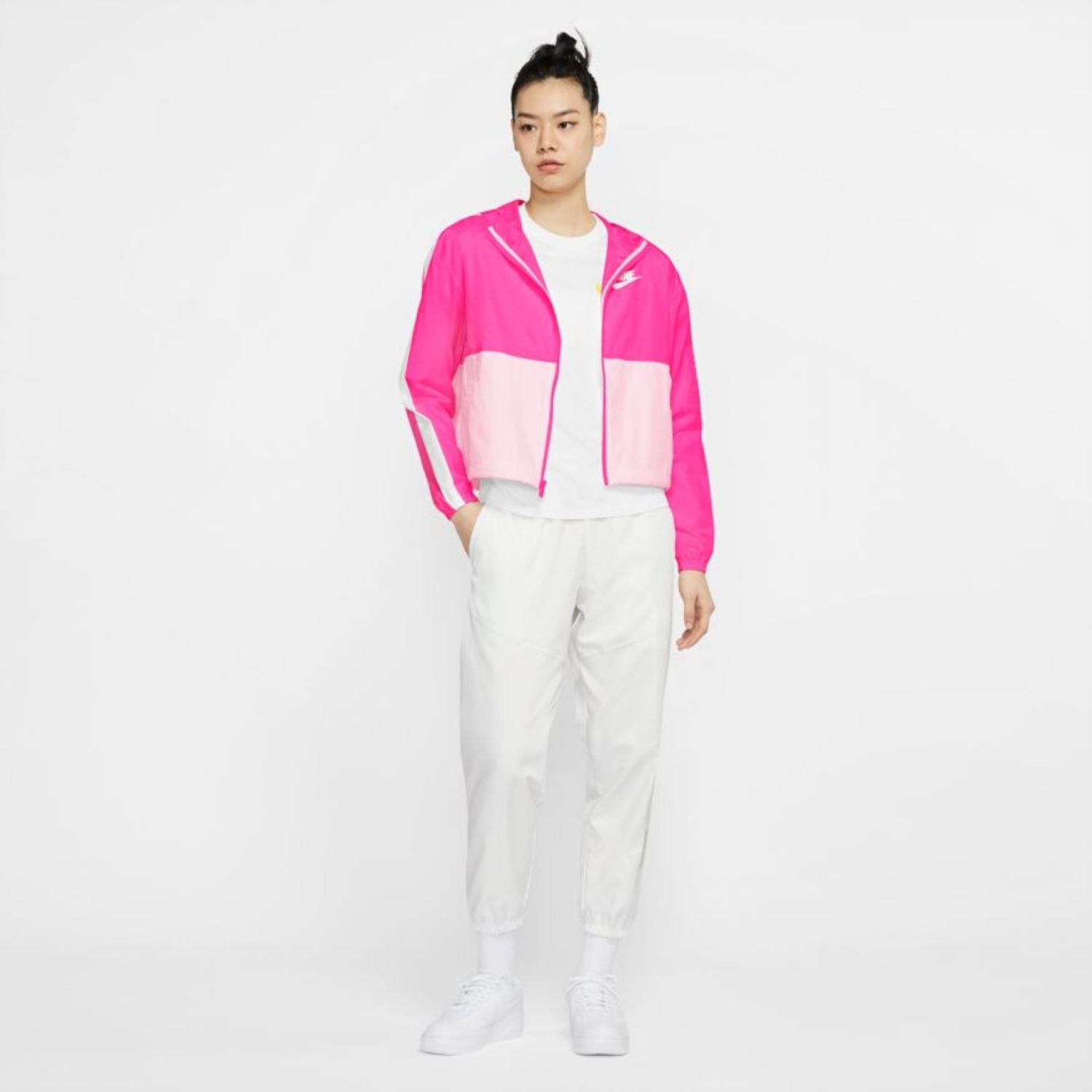 Bunda NIKE Sportswear Woven Pink / White - Bundy & Overaly & Vesty - 3
