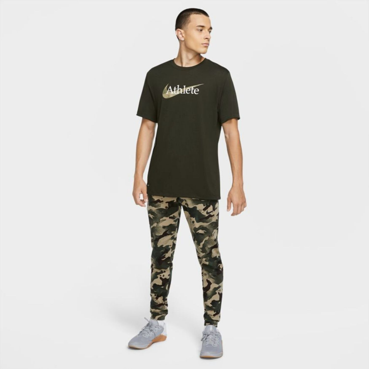 Tepláky NIKE TPR Camo Train Sequoia/Black - Tepláky - 3