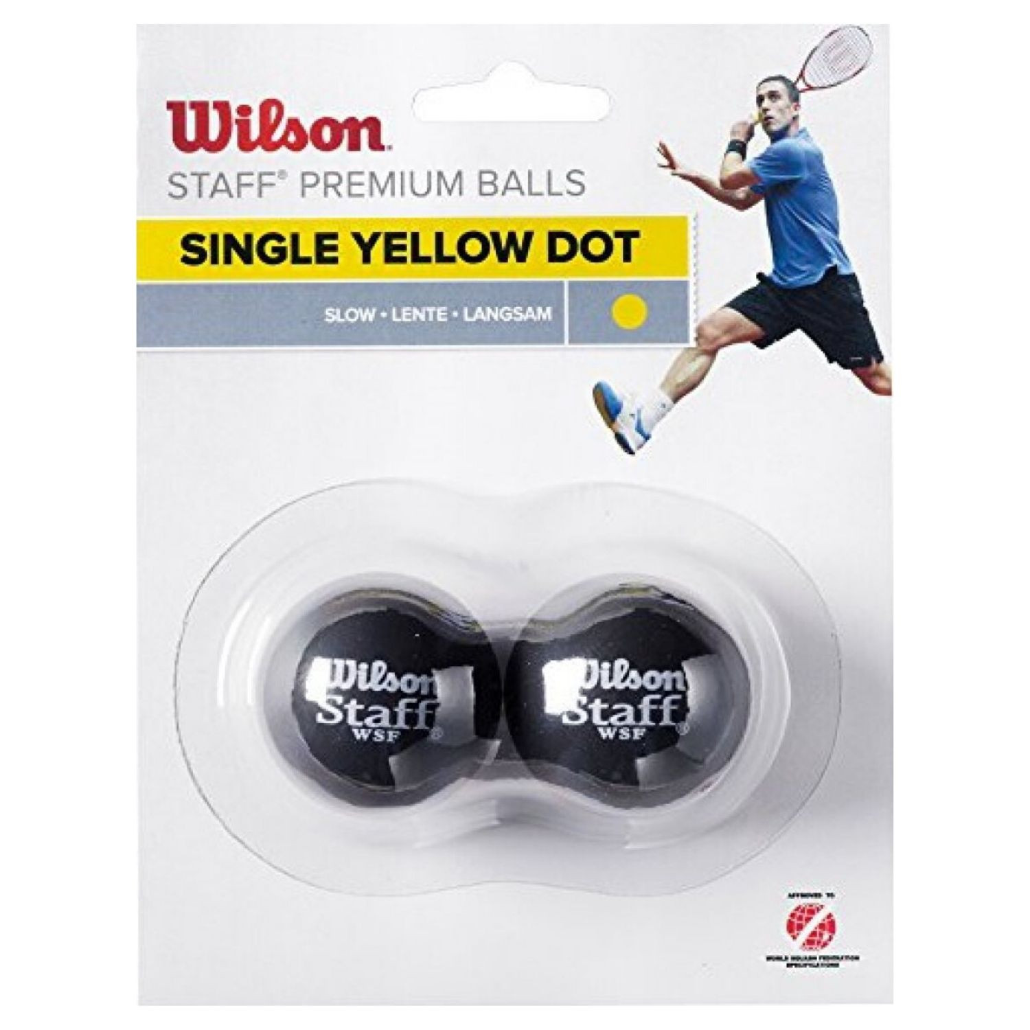 Squashové lopty WILSON Staff Squash Yellow Dot - LETNÉ ŠPORTY - 1