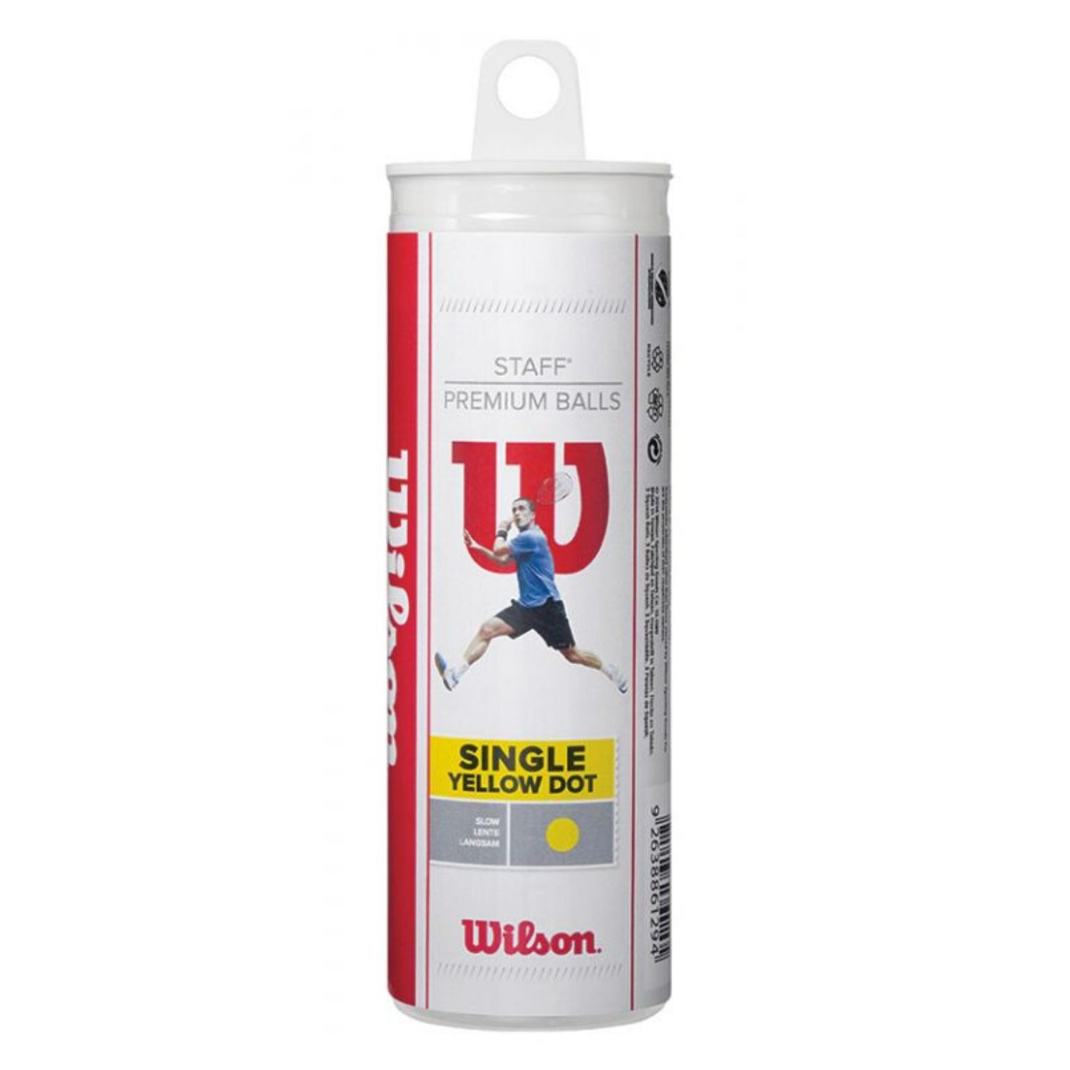 Squashové lopty WILSON Staff Squash 3 Ball Tube Yellow Dot - LETNÉ ŠPORTY - 1