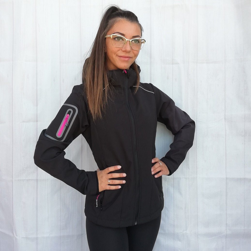 Bunda CAMPAGNOLO Jacket Zip Hood Black/Pink - Bundy & Overaly & Vesty - 1