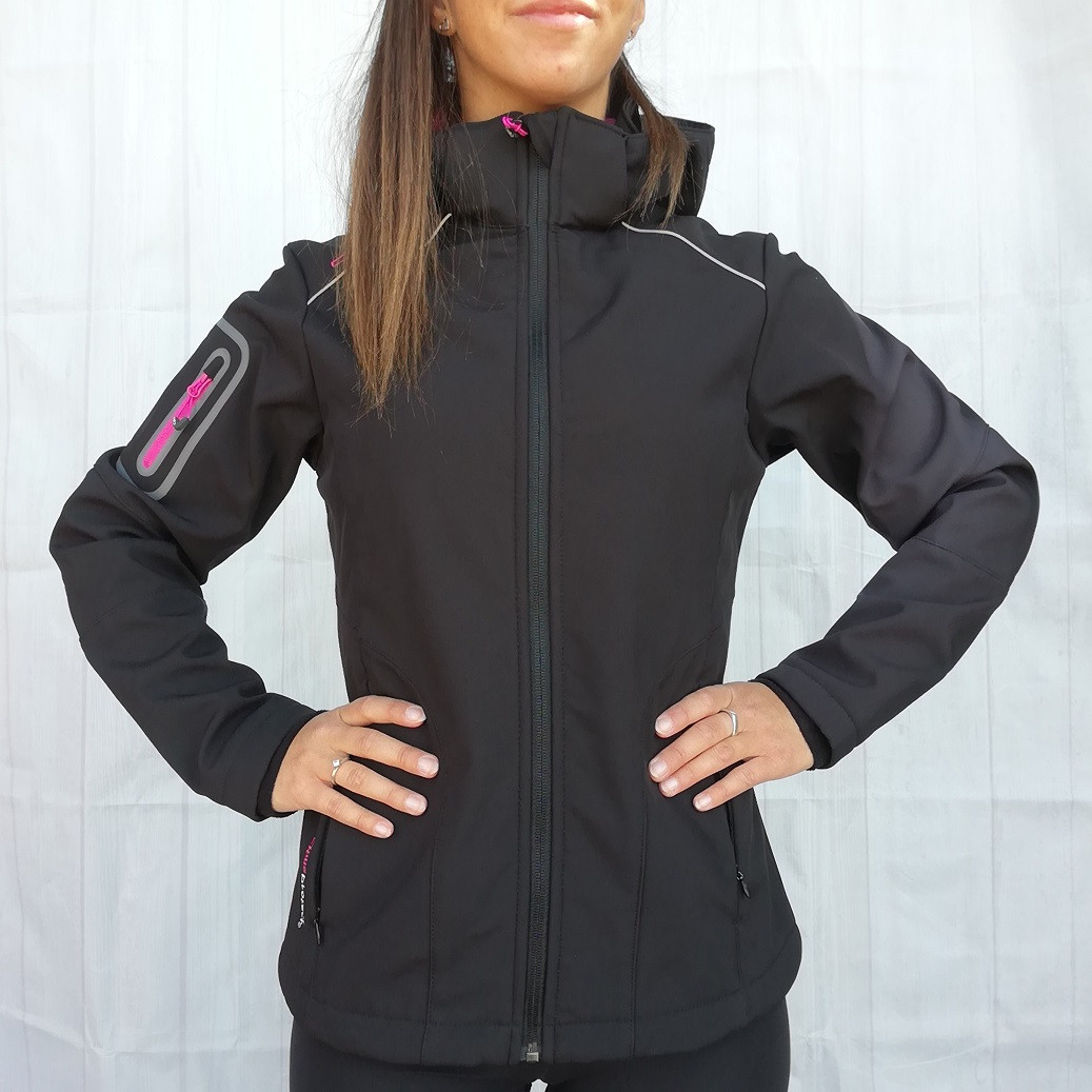 Bunda CAMPAGNOLO Jacket Zip Hood Black/Pink - Bundy & Overaly & Vesty - 2