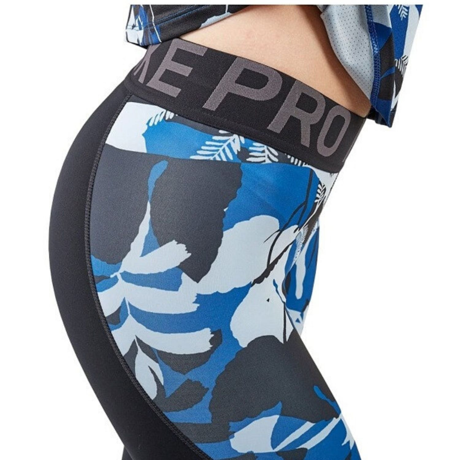 Legíny NIKE Pro Camo Indigo Force/Black - Legíny - 4