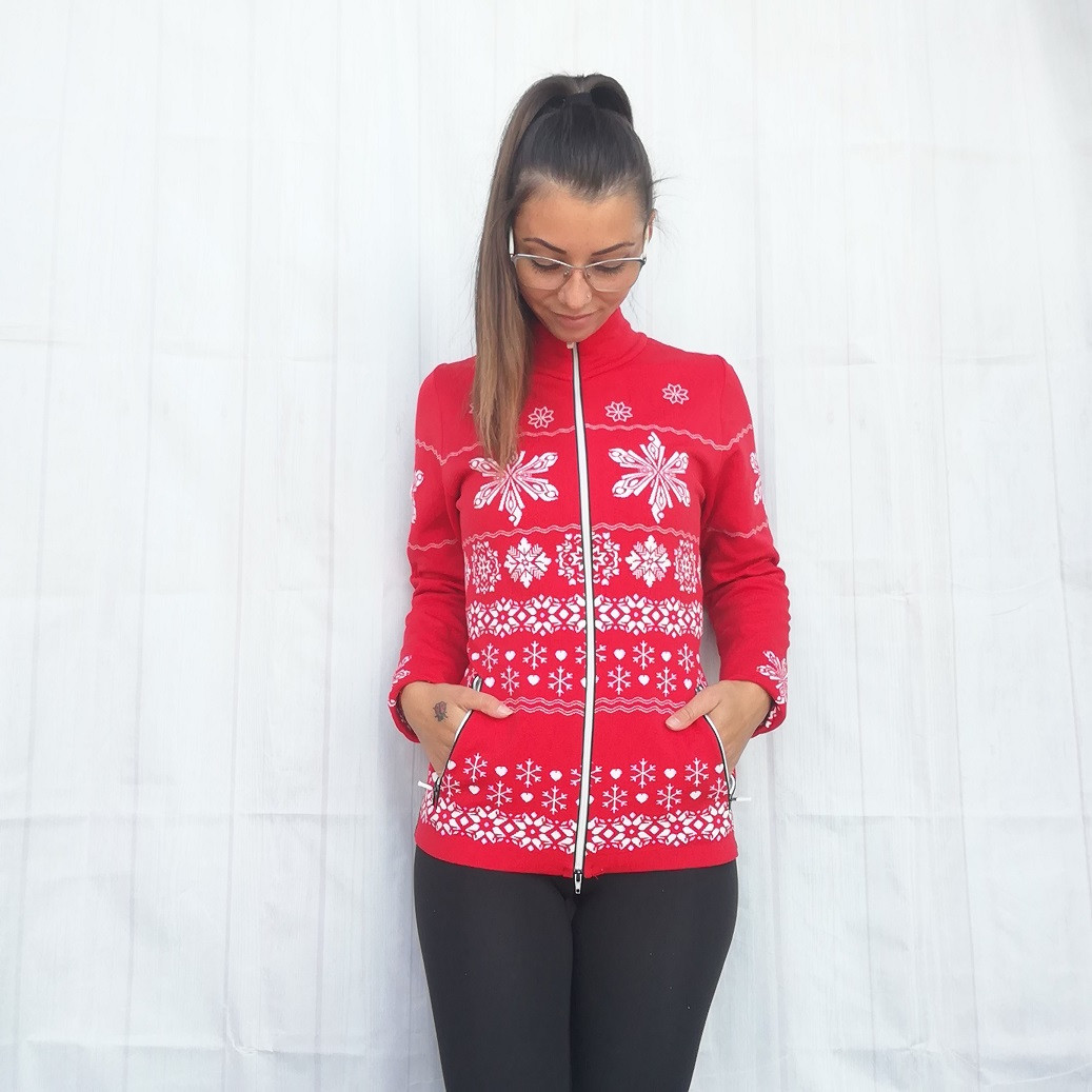 Mikina NEWLAND Lady Full Zip Red/White - Mikiny bez kapucne - 2