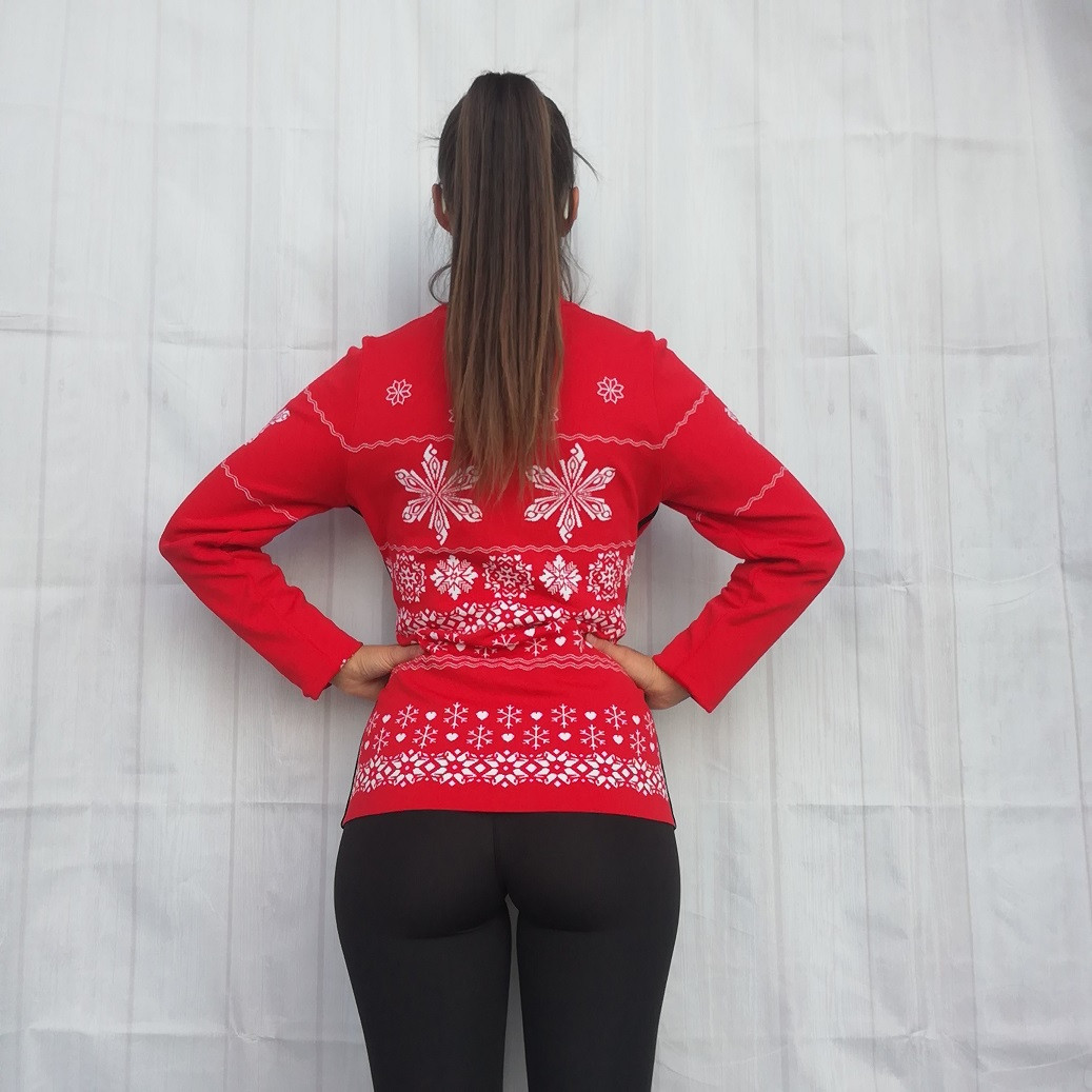 Mikina NEWLAND Lady Full Zip Red/White - Mikiny bez kapucne - 4