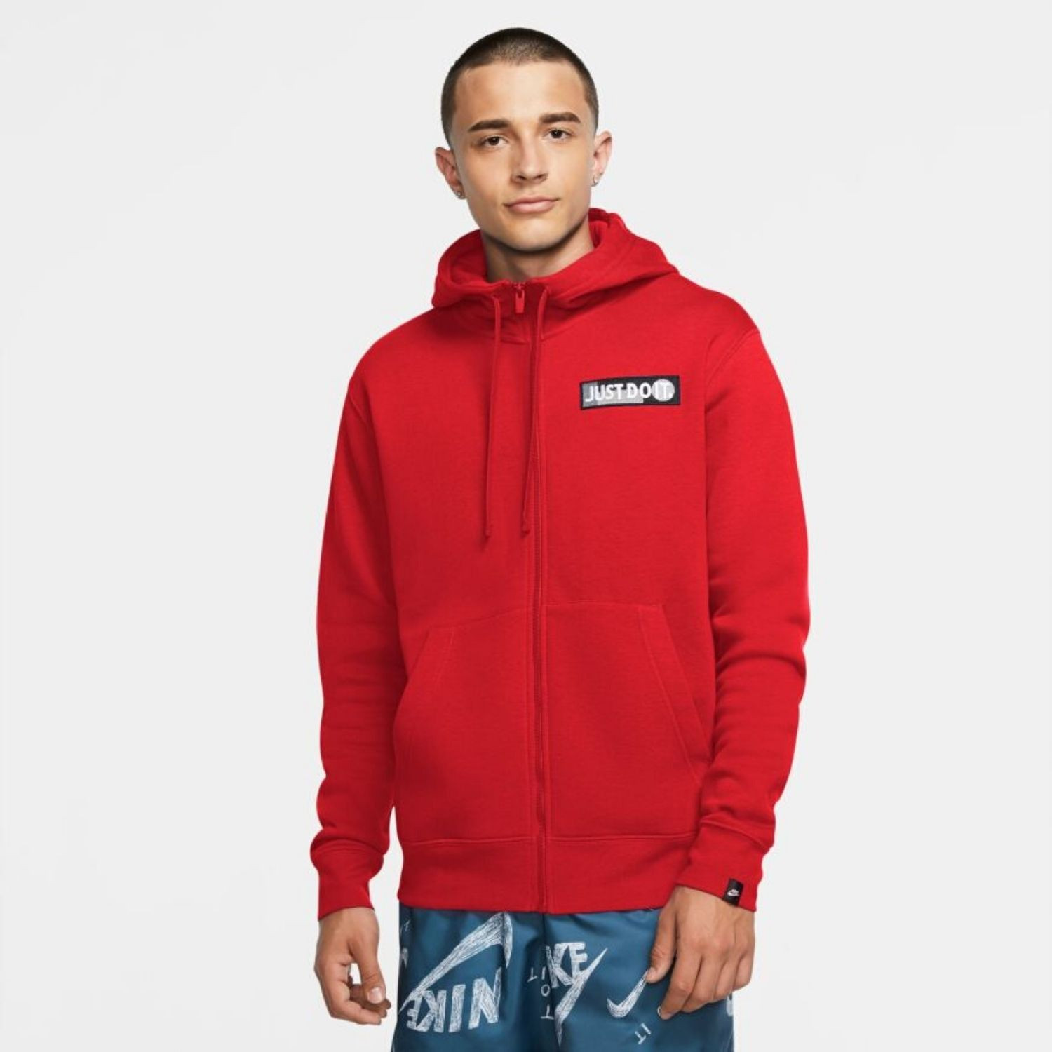 Mikina NIKE NSW JDI FZ FLC 365 Red - Mikiny s kapucňou - 1