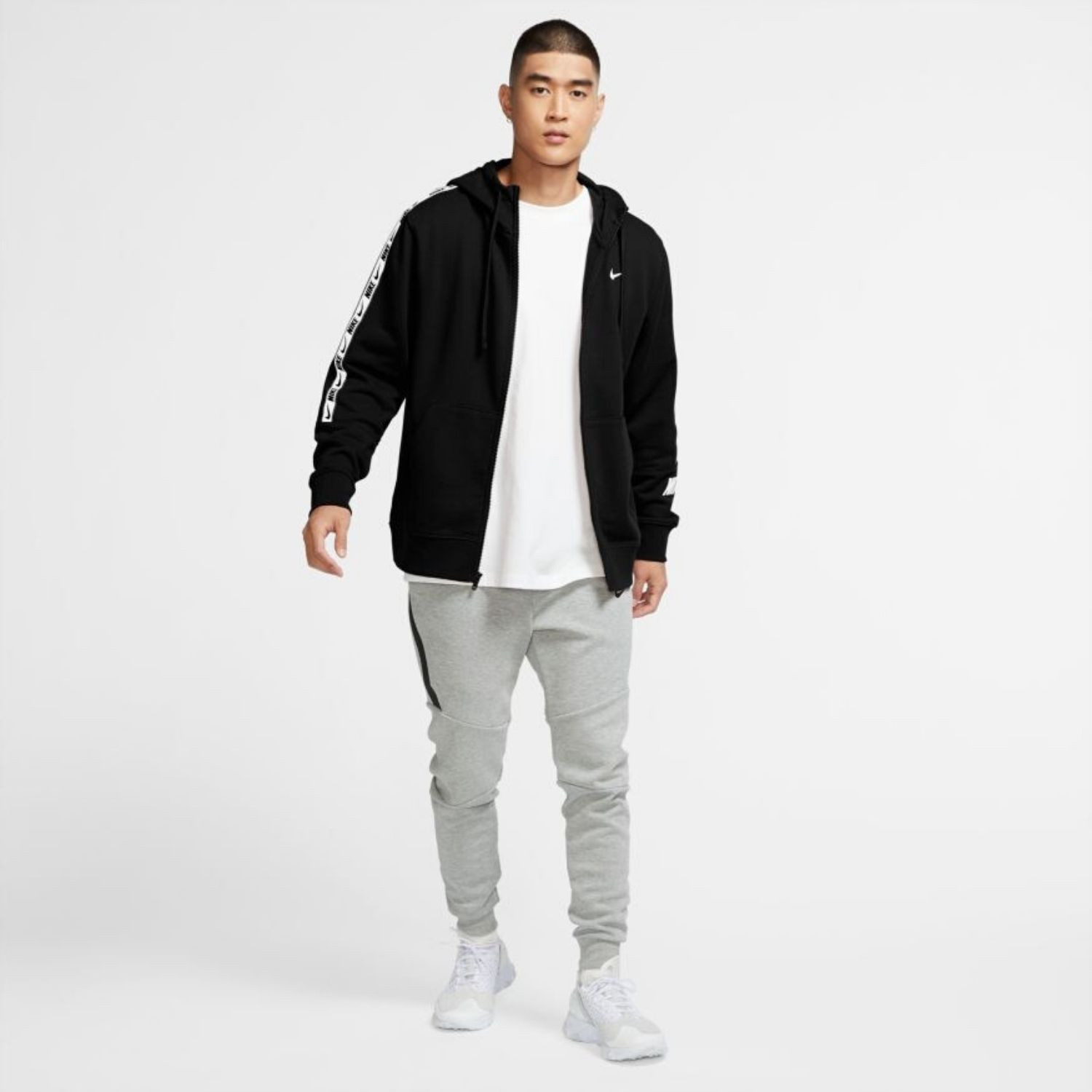 Mikina NIKE M NSW Repeat FZ FT Black - Mikiny s kapucňou - 3