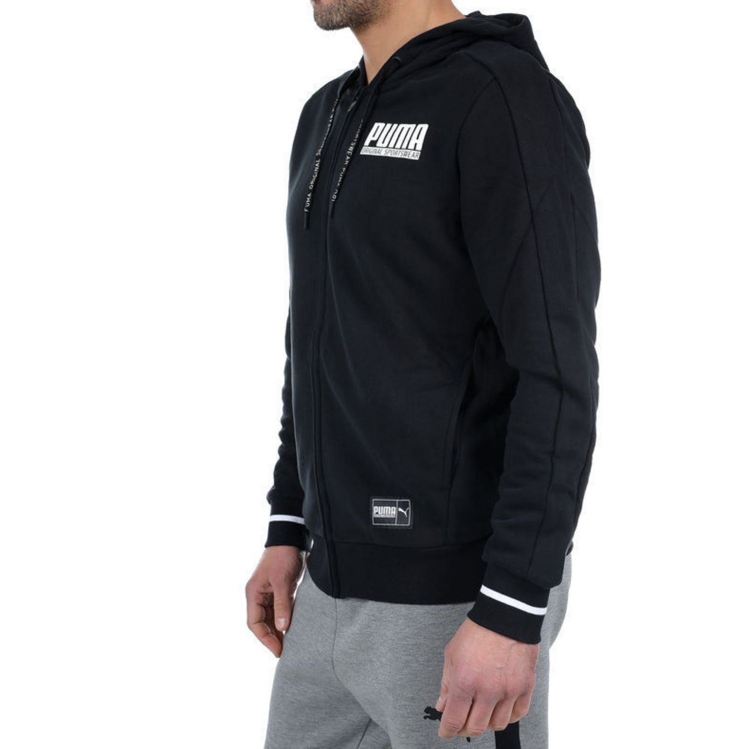 Mikina PUMA Style Athletics FZ Black - Mikiny s kapucňou - 2