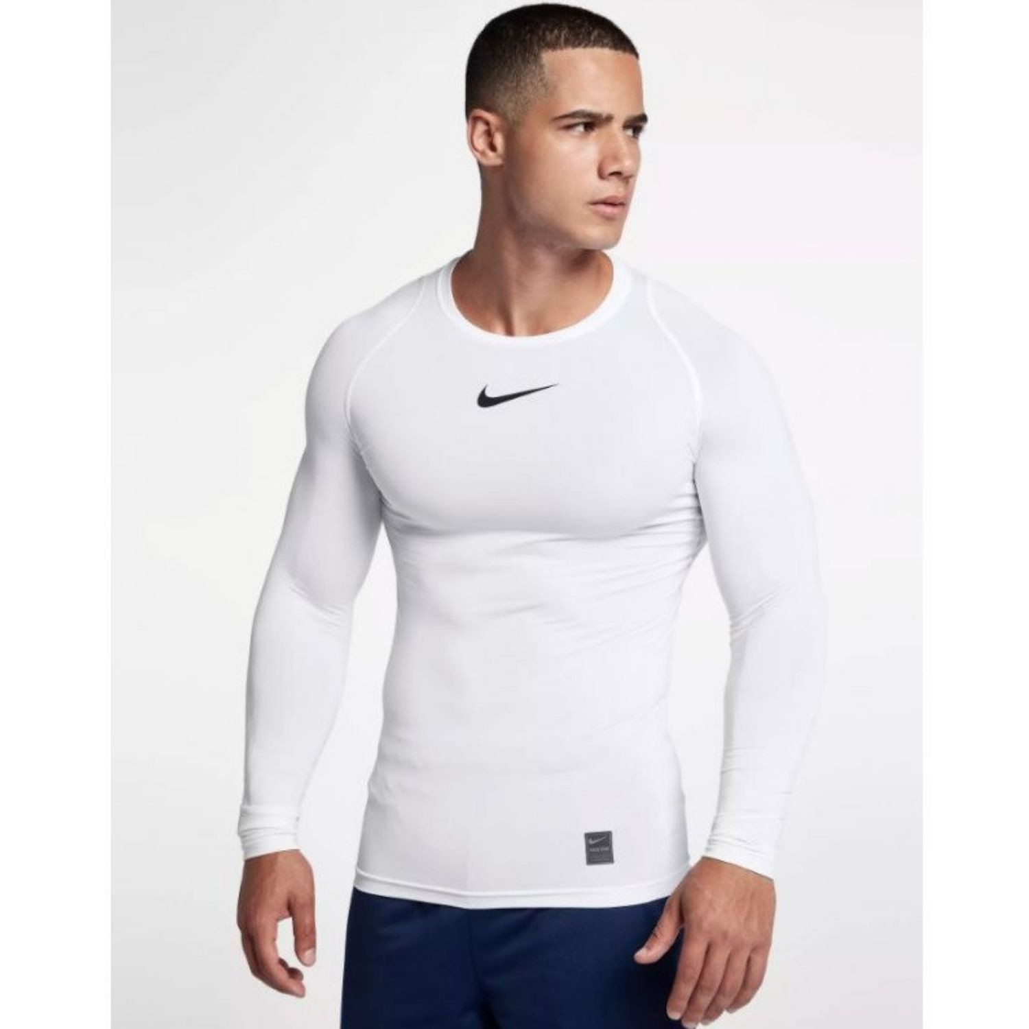 Kompresné tričko NIKE M Np Top Ls Comp White - Športové termoprádlo - 4