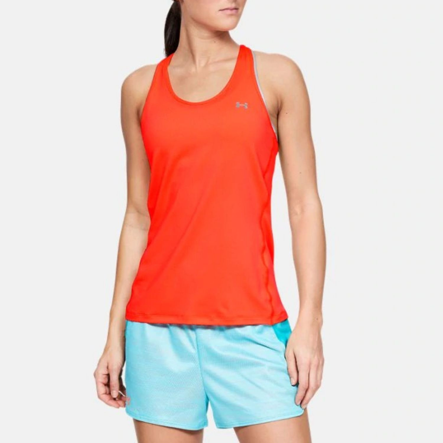 Dámske tielko UNDER ARMOUR Racer Peach Plasma/Metallic Silver - Dámske oblečenie - 1