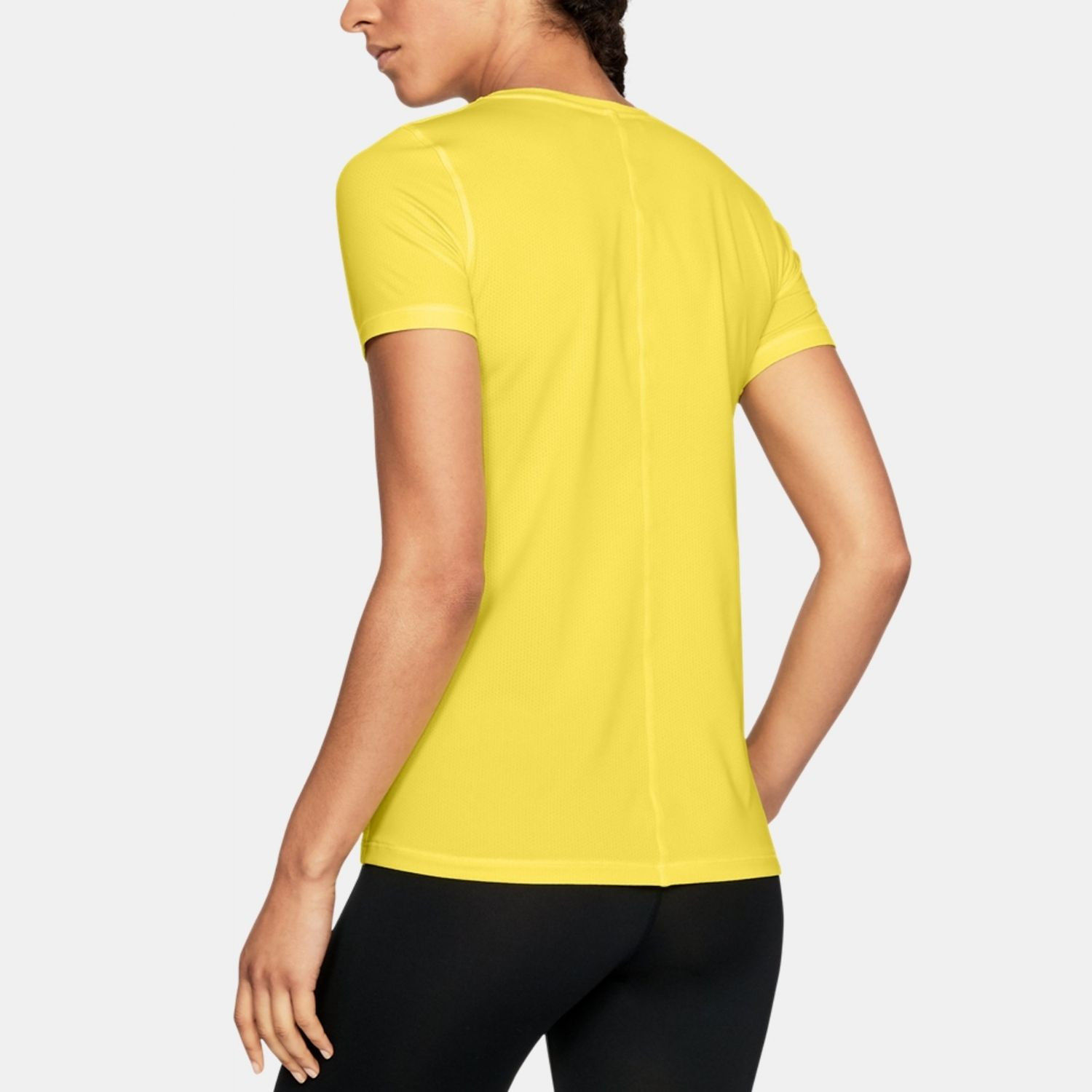 Tričko UNDER ARMOUR HeatGear Armour SS W žlté - Dámske oblečenie - 2