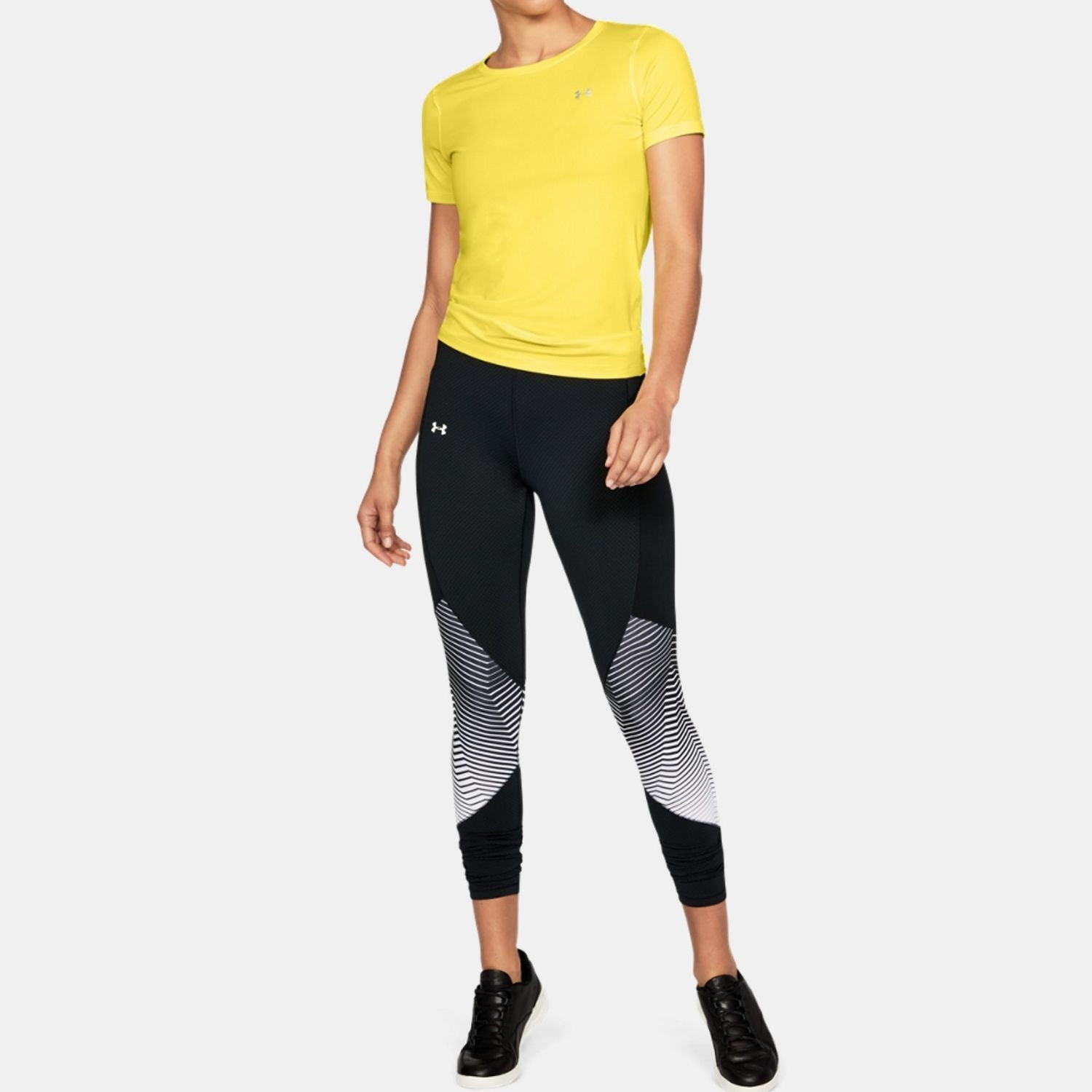 Tričko UNDER ARMOUR HeatGear Armour SS W žlté - Dámske oblečenie - 3