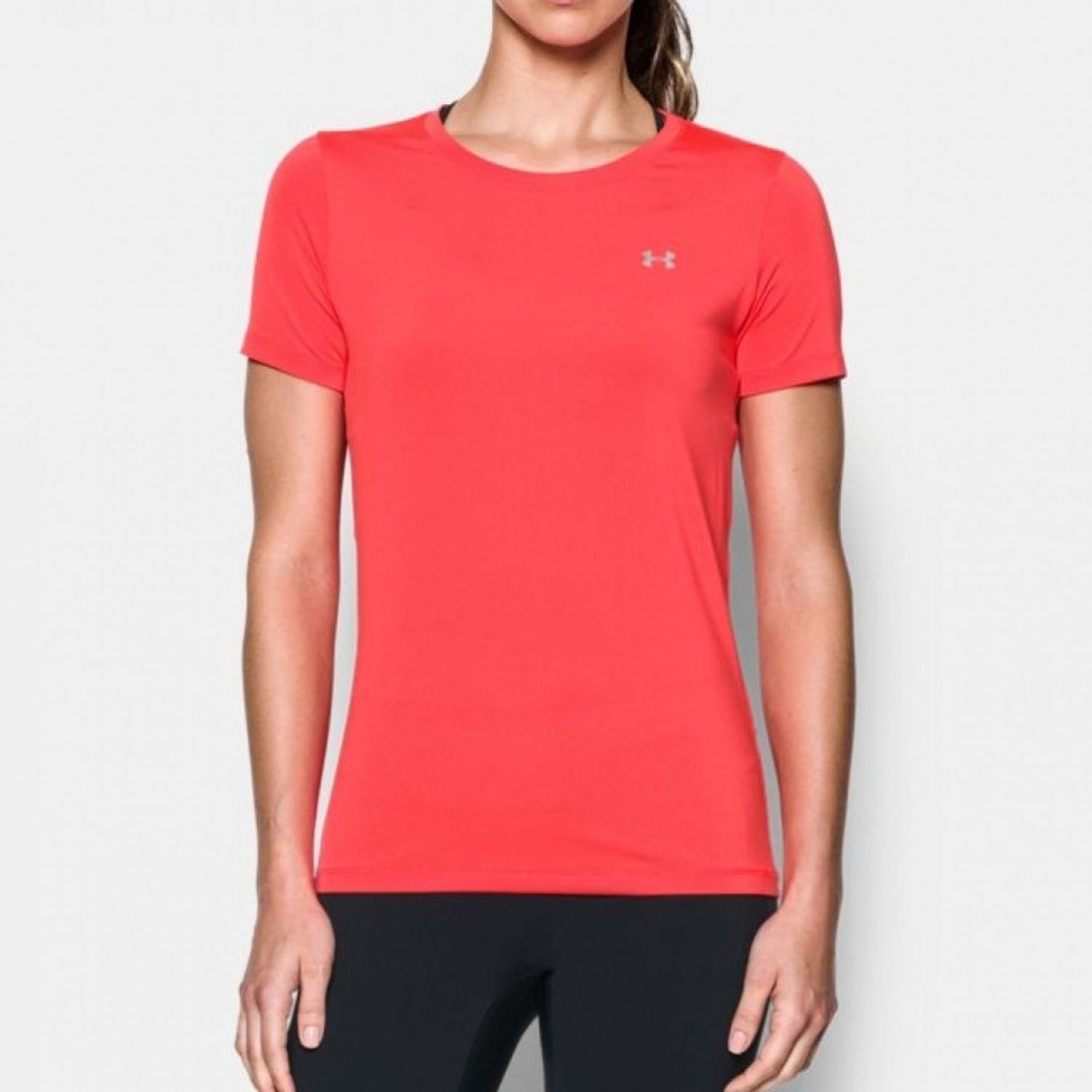 Tričko UNDER ARMOUR HeatGear Armour SS W červené - Dámske oblečenie - 1